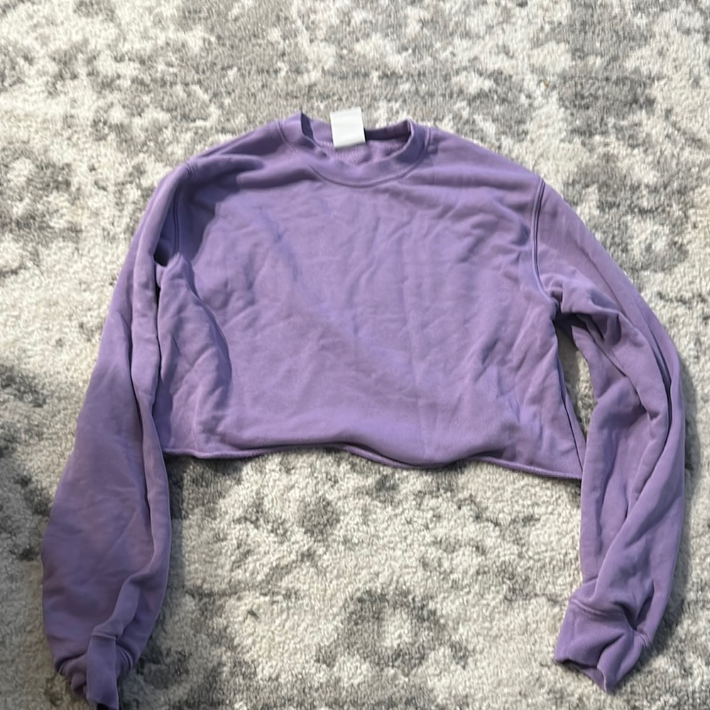 Women’s TNA XXS Lavender Cropped Sweatshirt